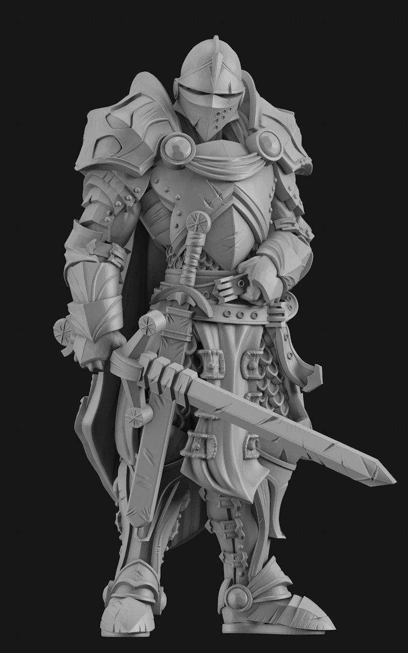 Полностью вооруженная модель 3D-печати древнего солдата