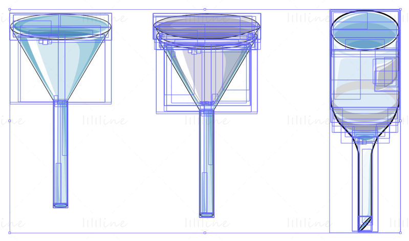 Vector de embudos