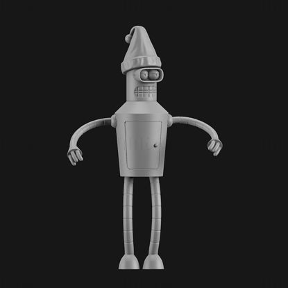 Modelo de impresión 3d de Navidad de Futurama Bender