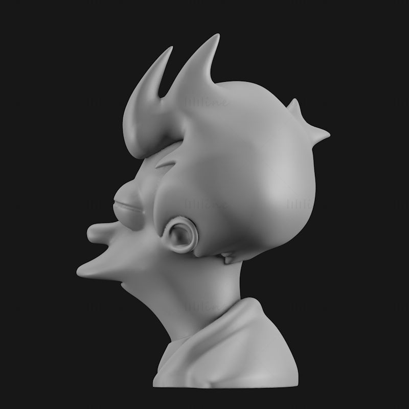 Modelo de impressão 3D Futurama Fry Bust