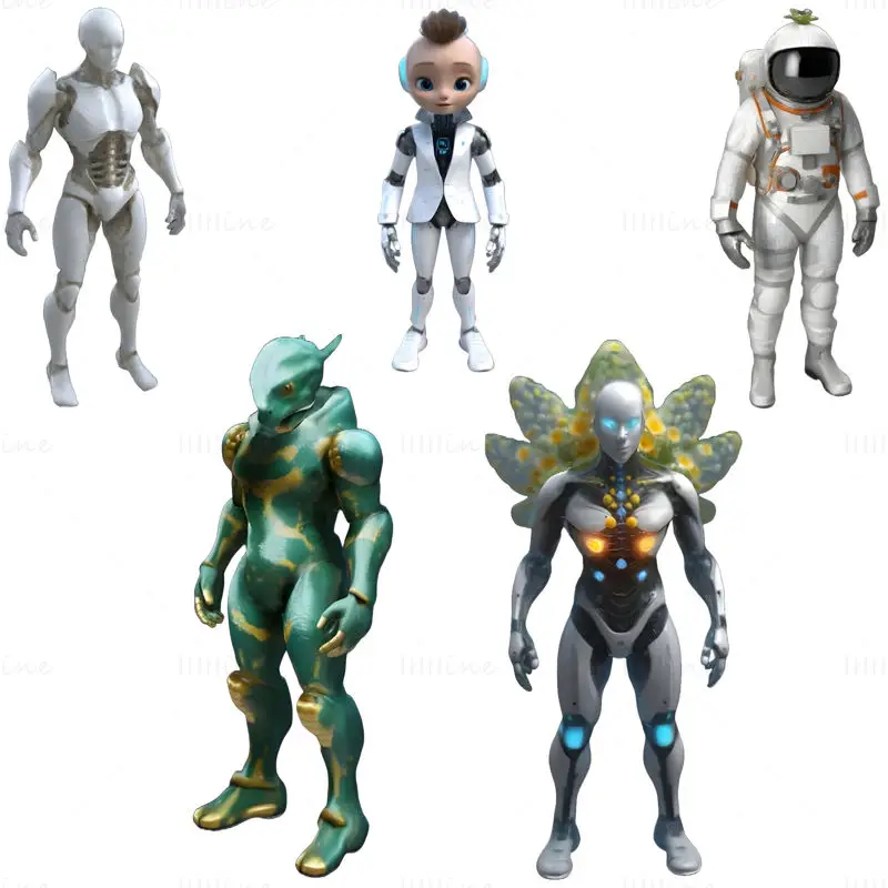 Future Beings 3D Print Model Series