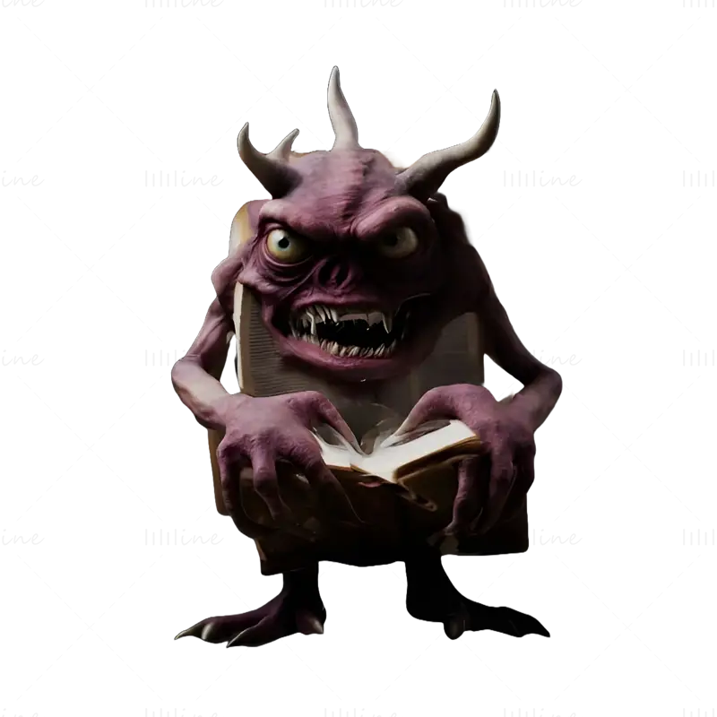 Gargoyle Guardian 3D Print Model, The Book Monster Trio