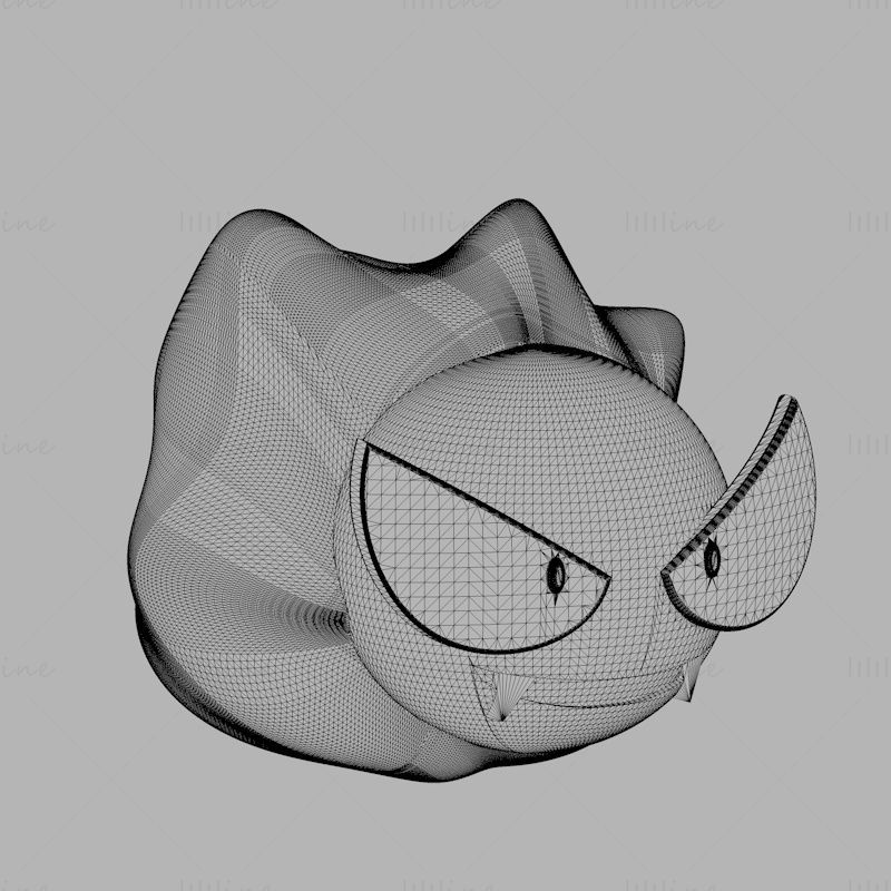 Modelo de impressão 3D Gastly STL