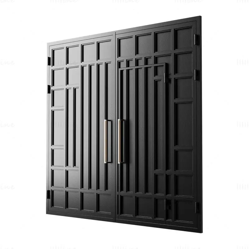 Gate black hi tech 3d model