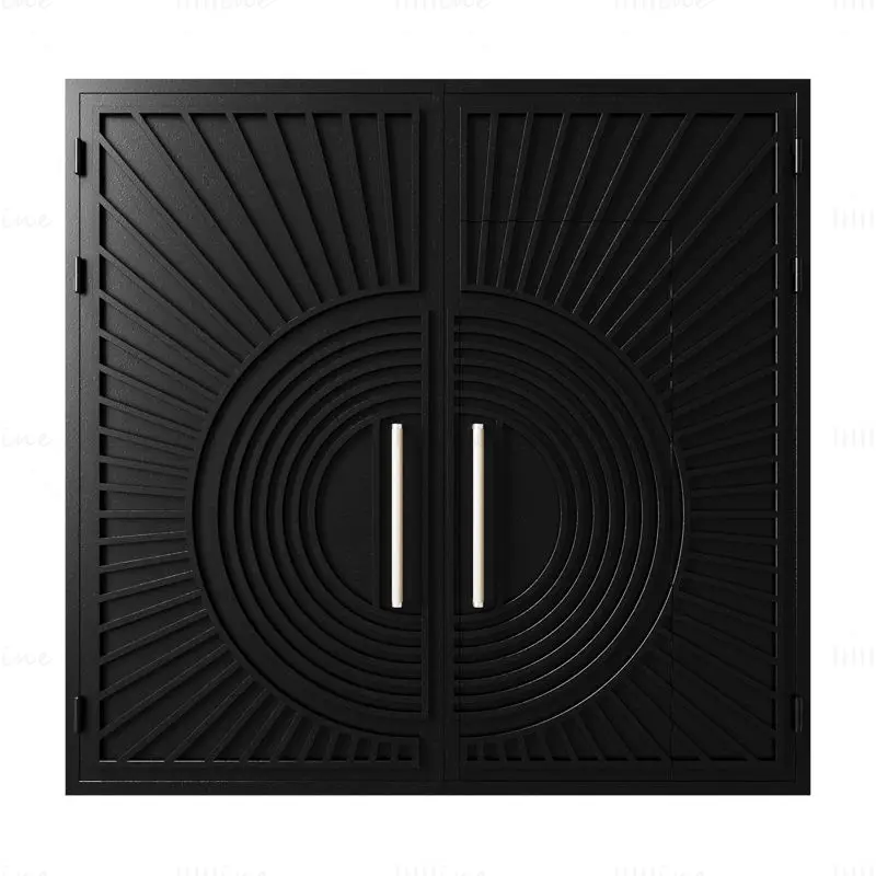 Gate black loft 04 3d model