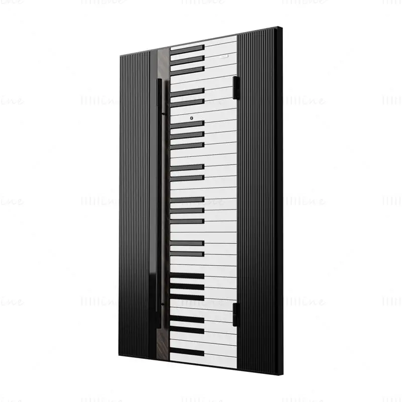 Modelo 3D de piano de puerta