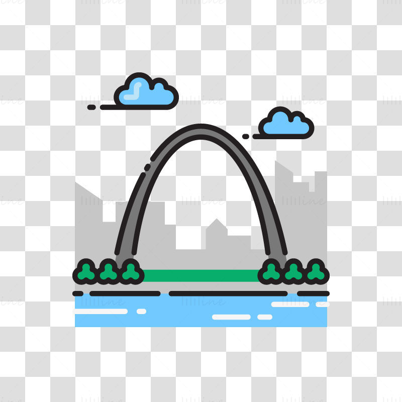 Gateway Arch vektorové ilustrace