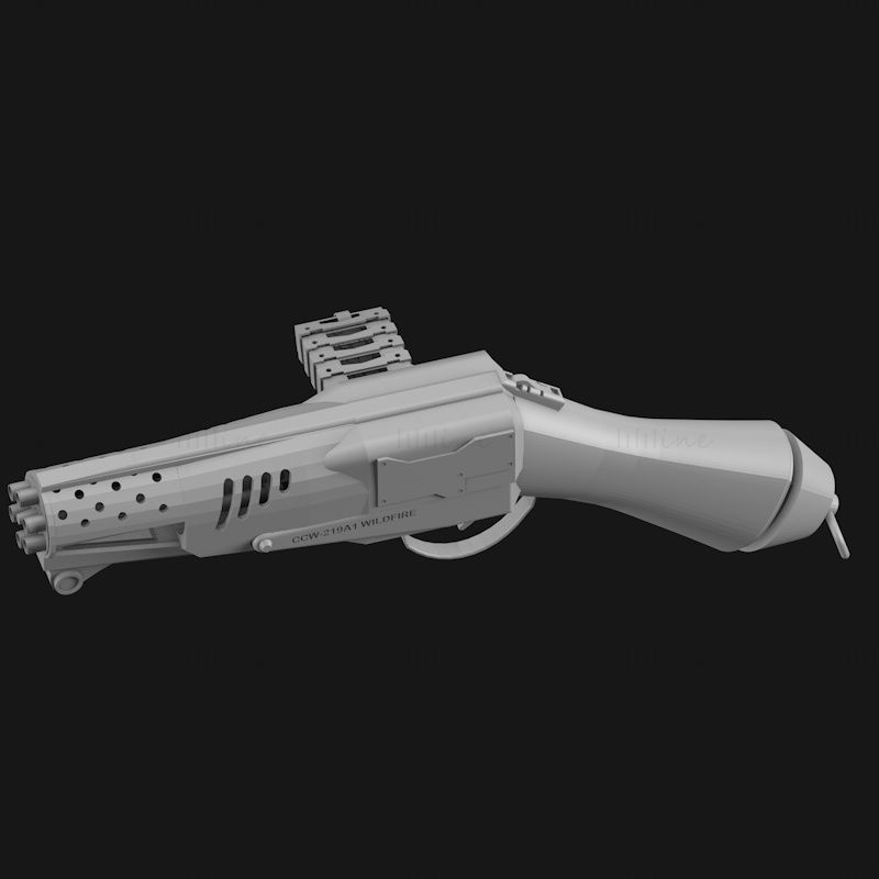 Gatling Assault Pistol 3d print model STL