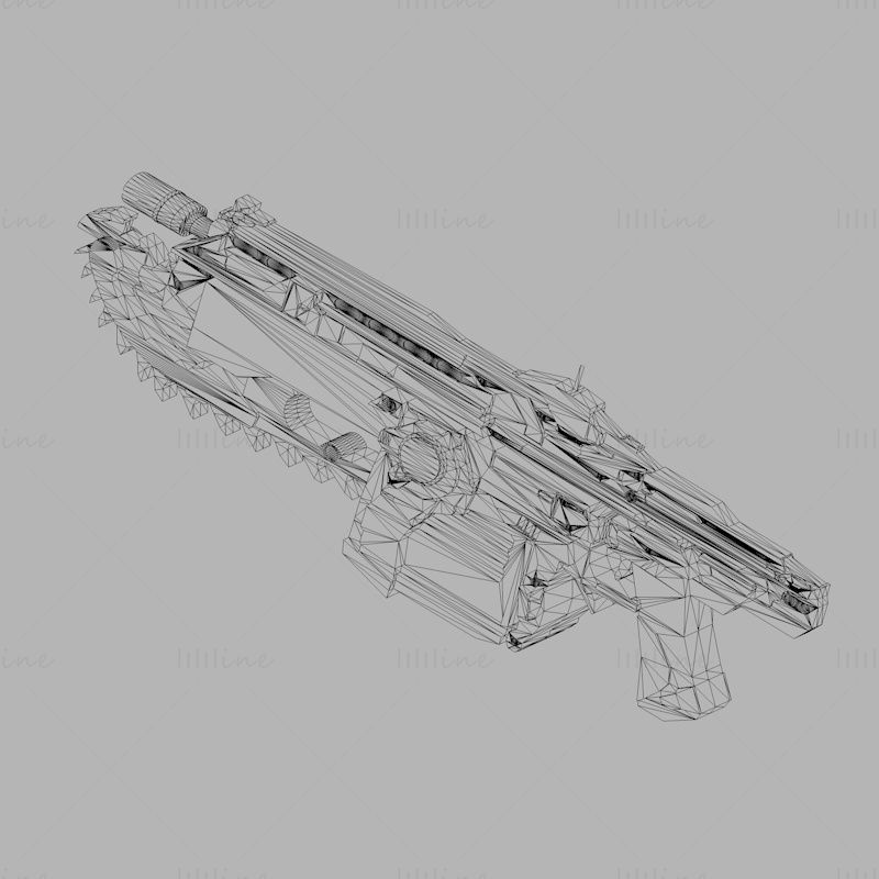 战争机器Lancer枪骑兵步枪3D打印模型