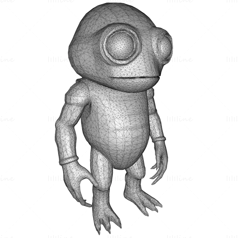 Gecko Guardian - Il modello di stampa 3D del personaggio rettile dagli occhi spalancati