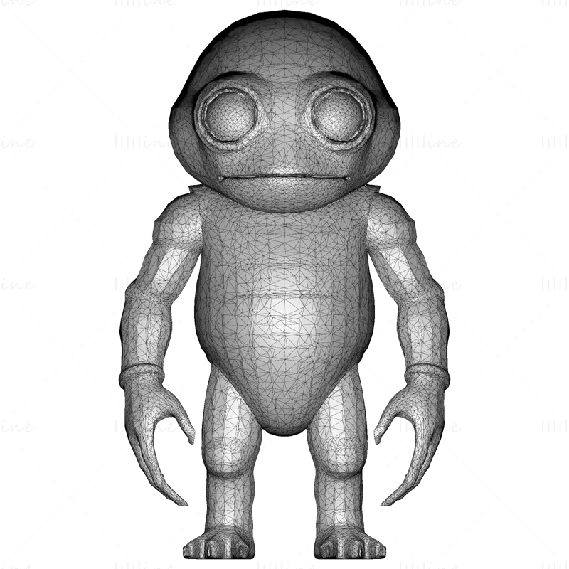 Gecko Guardian - Il modello di stampa 3D del personaggio rettile dagli occhi spalancati