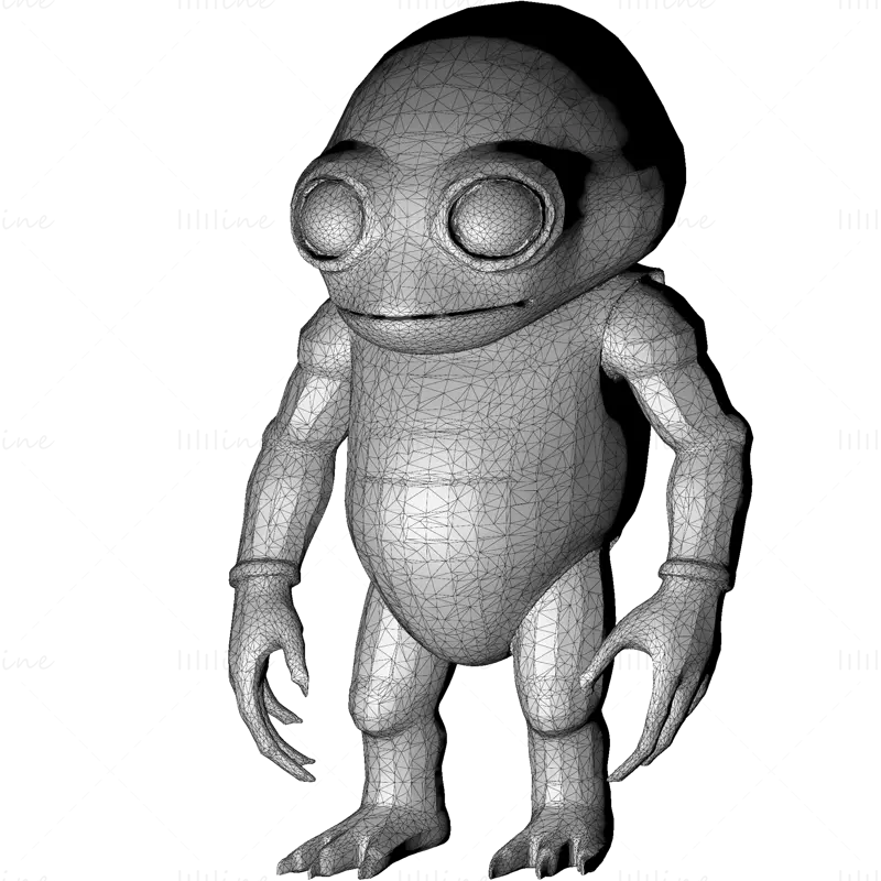 Gecko Guardian - Il modello di stampa 3D del personaggio rettile dagli occhi spalancati