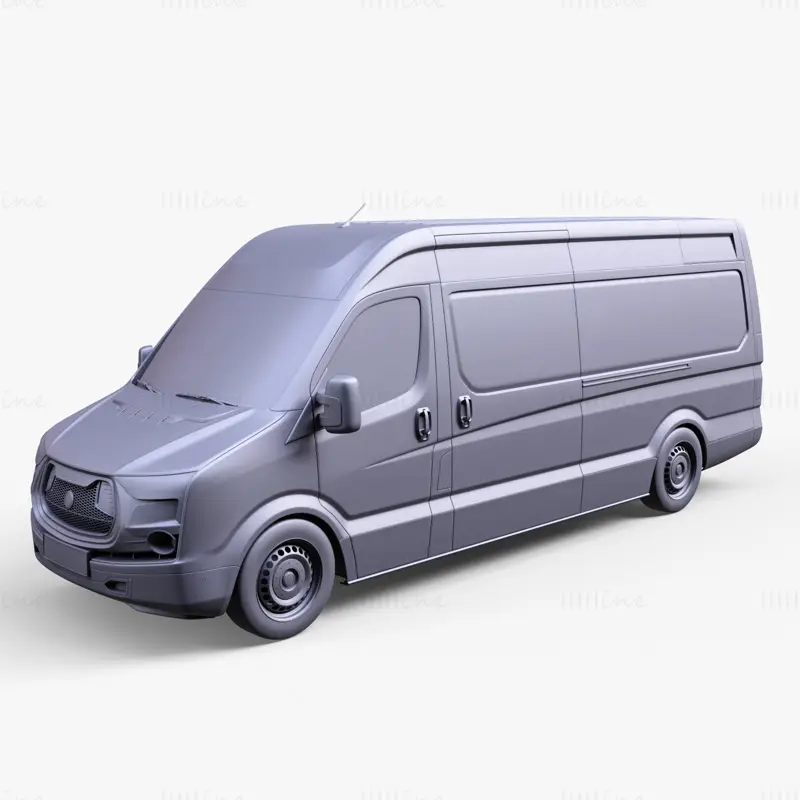 Generic Van Heavy 3D Model