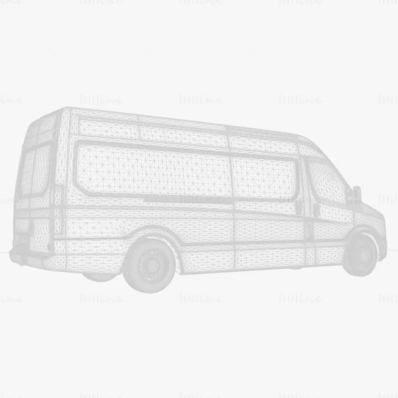 Modelo 3D genérico de furgoneta pesada
