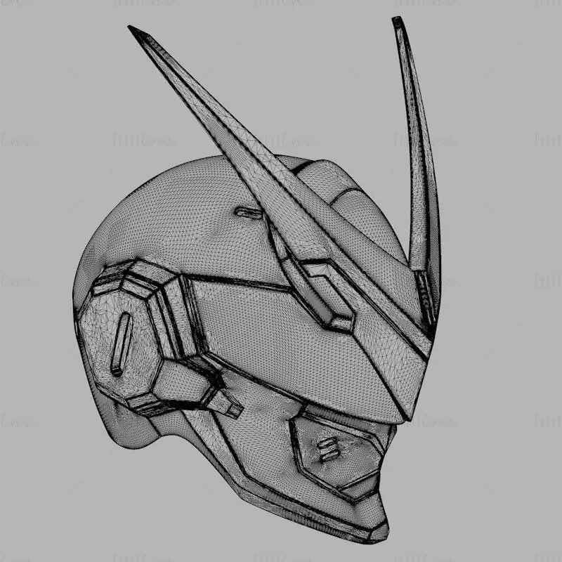 Modello di stampa 3D per casco Genji Sentai Overwatch, file STL, indossabile per cosplay