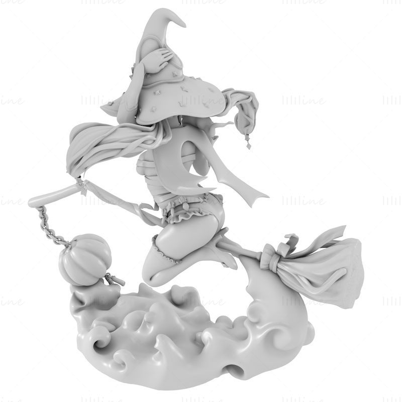 Genshin Mona modelo de impressão 3D de halloween
