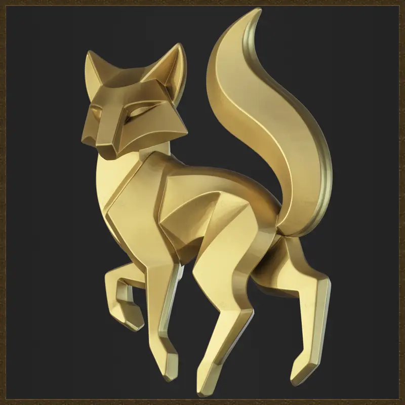 Geometric Fox 3D Print Model