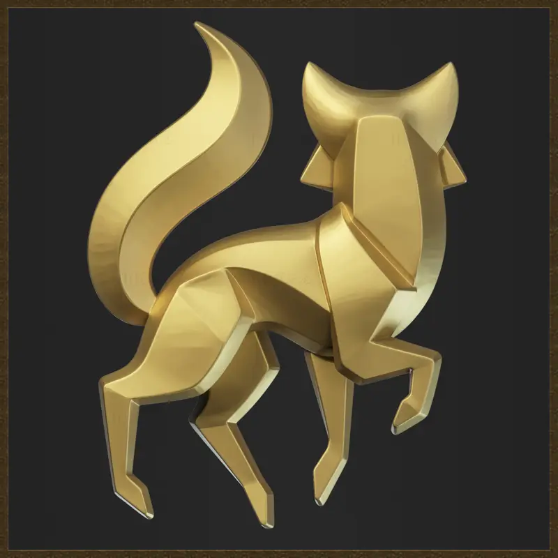Geometric Fox 3D Print Model