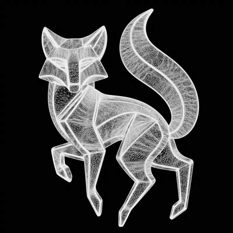 Geometric Fox 3D Print Model
