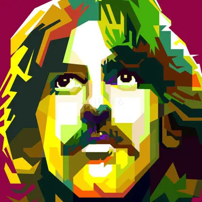 George Harrison, die Beatles, Pop-Art, WPAP-Vektor