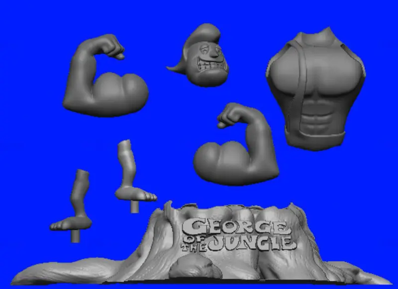 George de la jungla clásico 1967 Modelo de impresión 3D STL