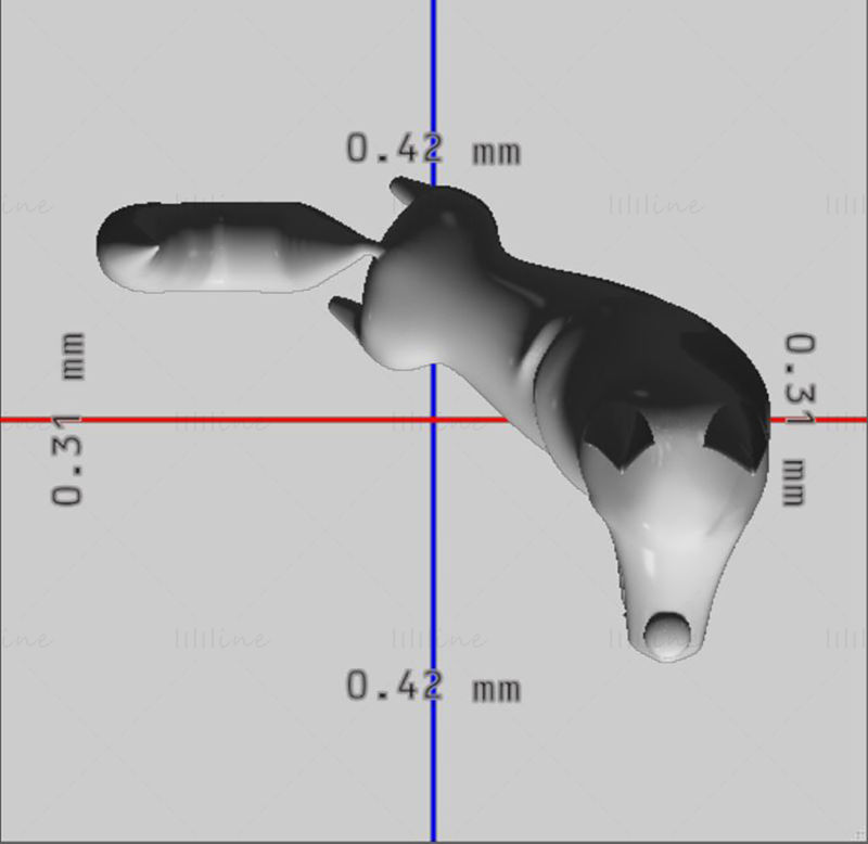 3D-Druckmodell eines Deutschen Schäferhundes