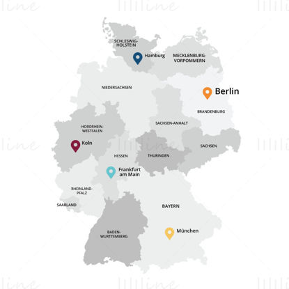 Germany map vector