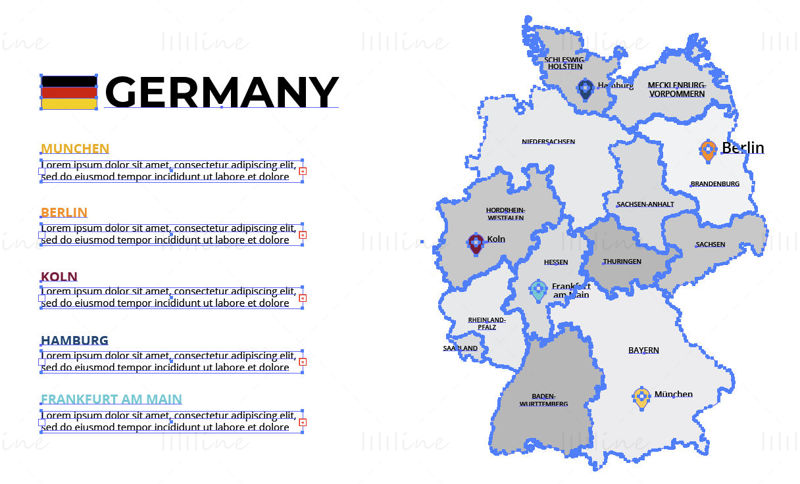 Germany map vector