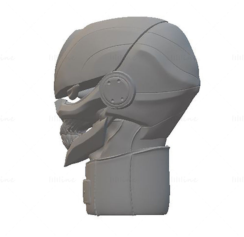 Ghost Rider Bust 3D Model Ready to Print STL