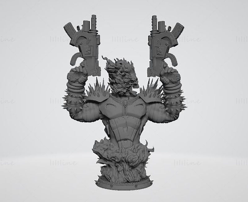 Ghost Rider Bust 3D Printing Model STL