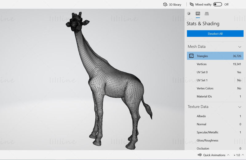 Giraffen-Tier-3D-Modell bereit zum Drucken