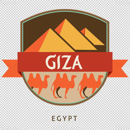 Giza iconic elements vector eps png