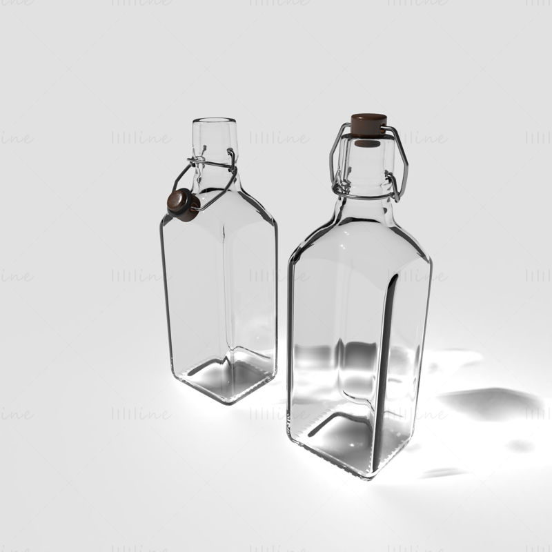 玻璃瓶 3D 模型