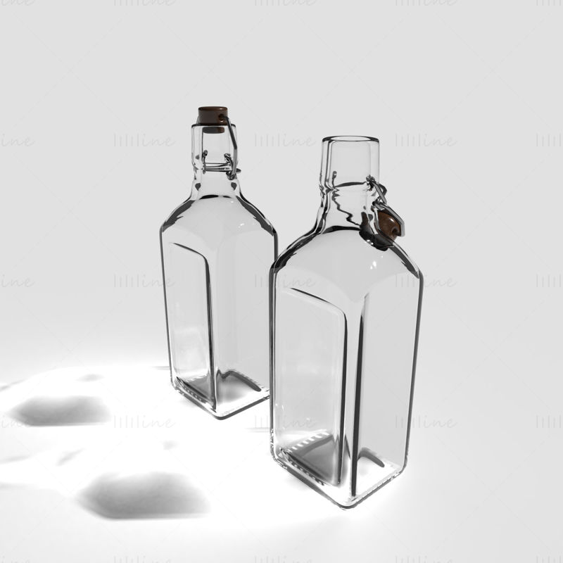 Glass Bottle 3D Model