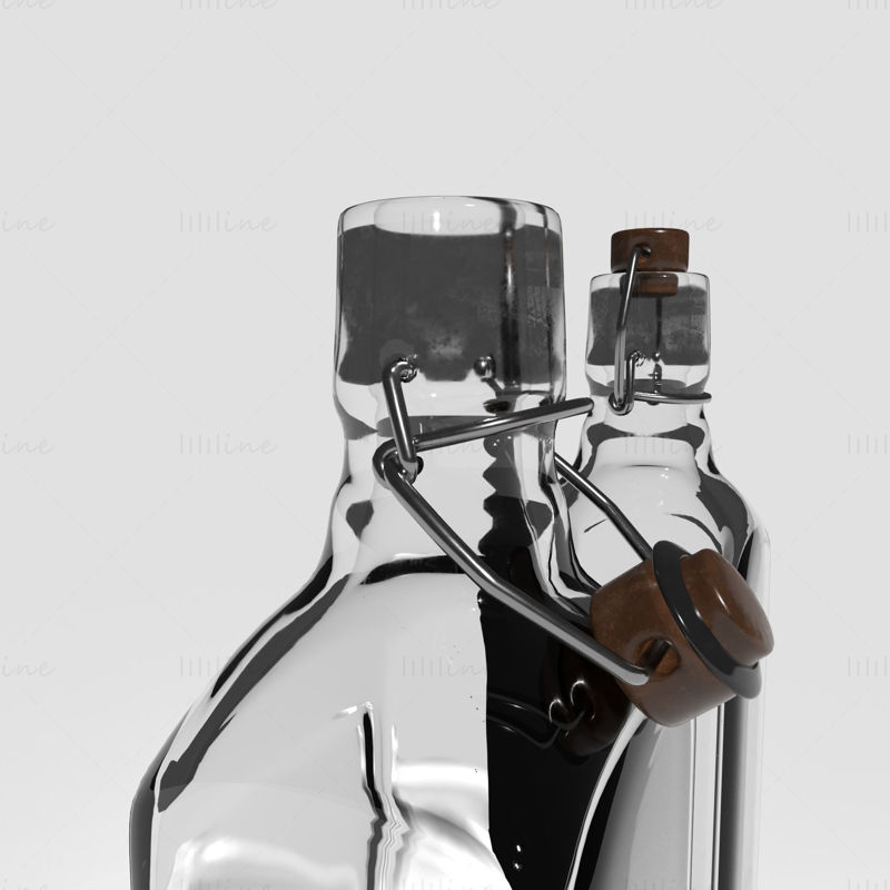 玻璃瓶 3D 模型