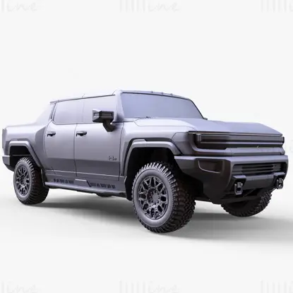 GMC Hummer ev pickup 2022 3D Model