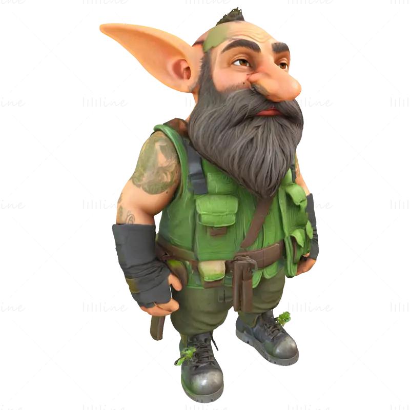Gnome Squad: Hagevoktere 3D-utskriftsmodell