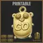 Go Programming Mascot Pendant Jewelry Design 3D Print Model