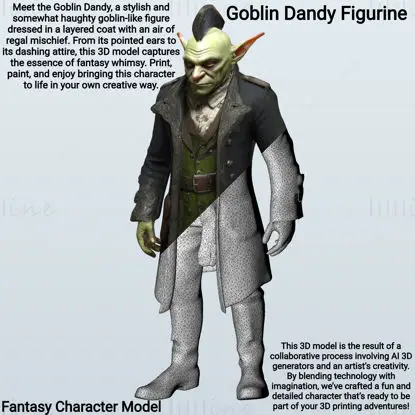 Figura de Goblin Dandy, modelo para impresión 3D