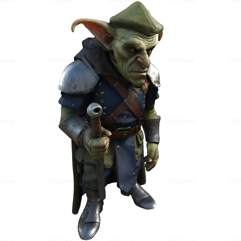 Model de imprimare 3D Goblin Footman