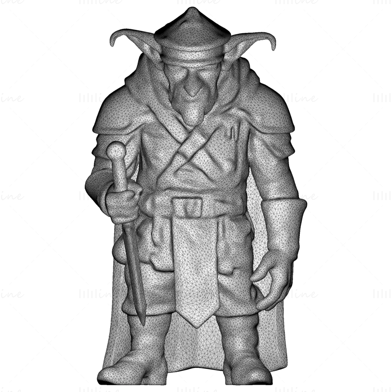 Model de imprimare 3D Goblin Footman