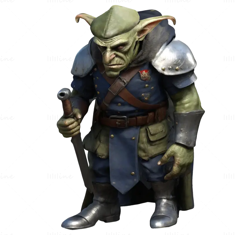 Model de imprimare 3D Goblin Footman