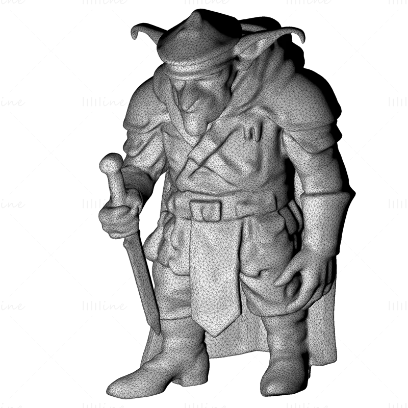 Model de imprimare 3D Goblin Footman