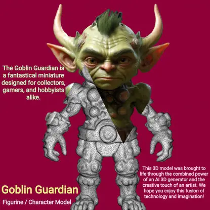 Model de imprimare 3D Goblin Guardian