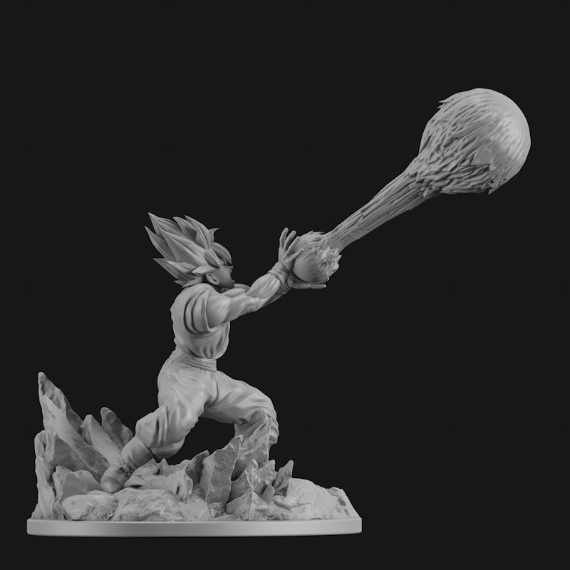 Goku Kamehameha 3D-printmodel STL