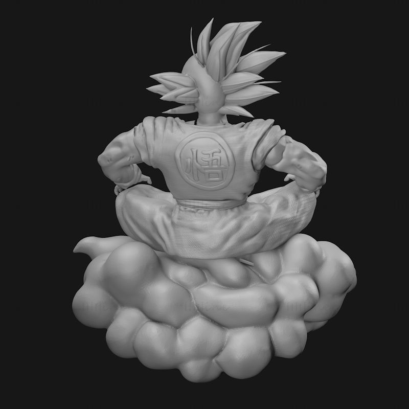 Flying Cloud 3d baskı modeli STL'de Goku