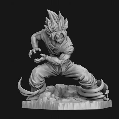Goku SS 3D Baskı Modeli STL