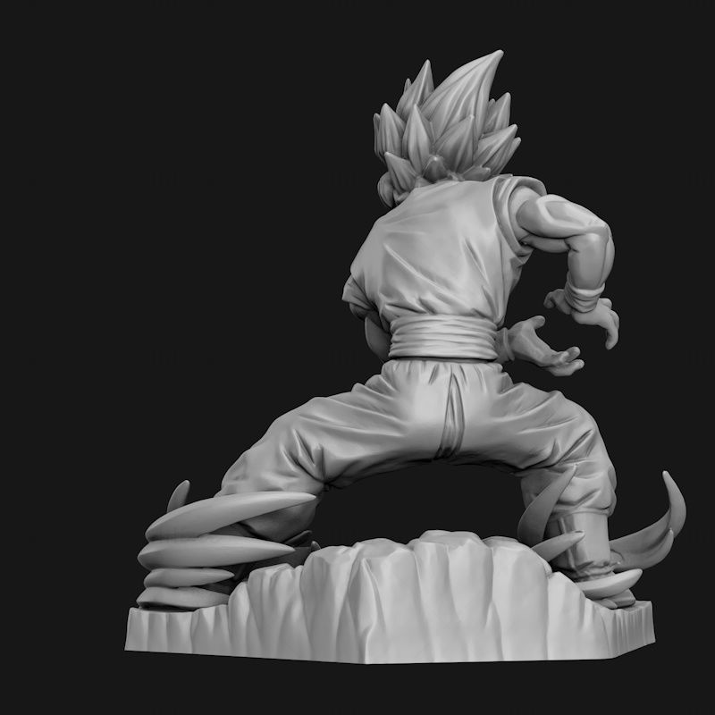 Goku SS 3D-utskriftsmodell STL