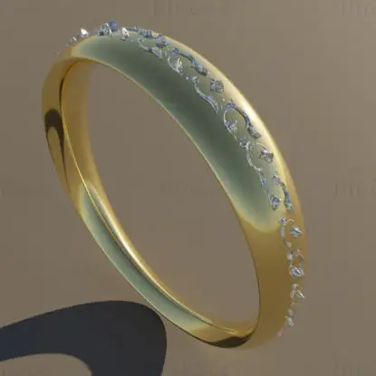 Ornamenti ad anello in oro modello 3D