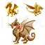 Golden Guardian Dragon 3D Print Model